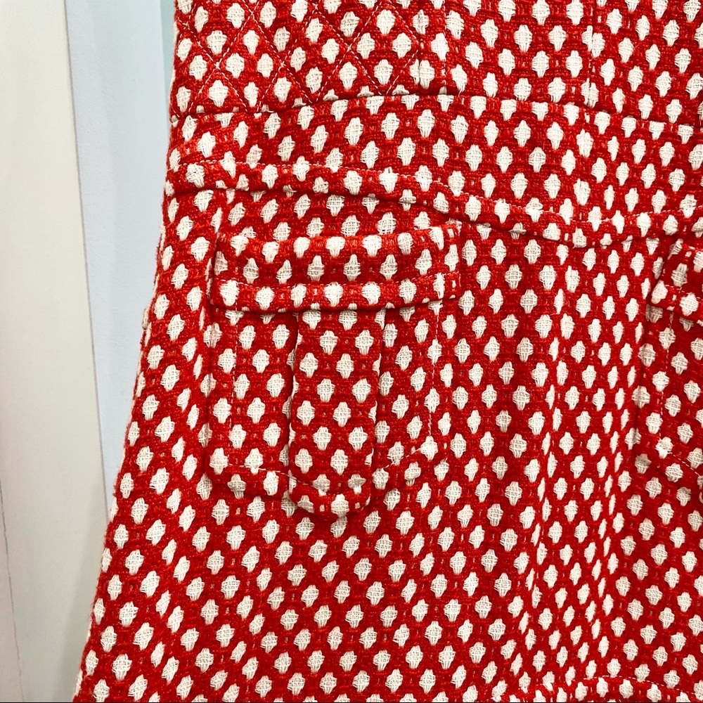 SOLD Authentic Chanel Red and White Tweed Dress size 38 - Picture 8 of 13